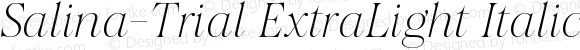 Salina-Trial ExtraLight Italic