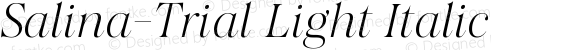 Salina-Trial Light Italic