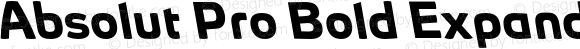 Absolut Pro Bold Expanded Backslanted Italic