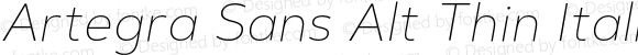 Artegra Sans Alt Thin Italic