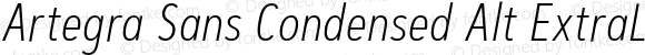 Artegra Sans Condensed Alt ExtraLight Italic