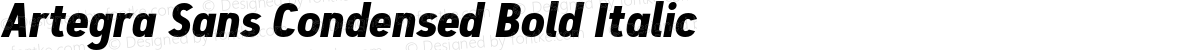 Artegra Sans Condensed Bold Italic