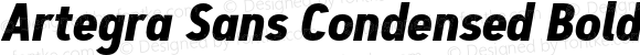 Artegra Sans Condensed Bold Italic