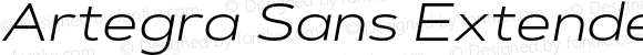 Artegra Sans Extended Alt Light Italic Version 1.007