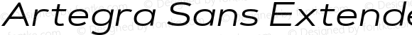 Artegra Sans Extended Alt Regular Italic Version 1.007