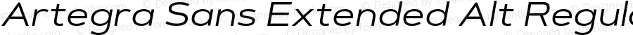 Artegra Sans Extended Alt Regular Italic Version 1.007
