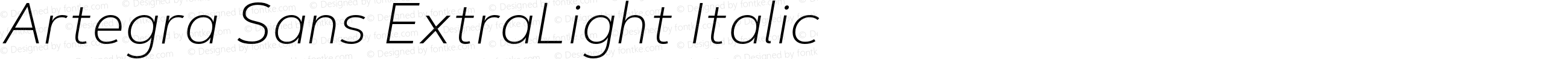 Artegra Sans ExtraLight Italic