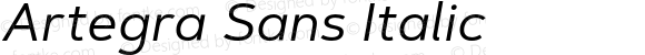 Artegra Sans Italic