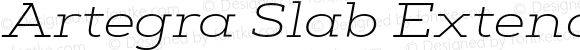 Artegra Slab Extended ExtraLight Italic Version 1.003