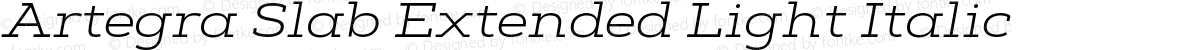 Artegra Slab Extended Light Italic