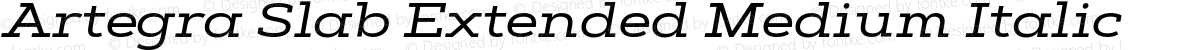 Artegra Slab Extended Medium Italic