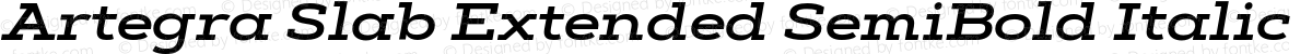 Artegra Slab Extended SemiBold Italic