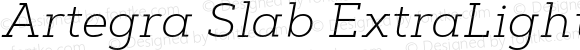 Artegra Slab ExtraLight Italic