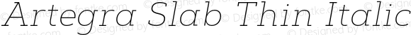Artegra Slab Thin Italic