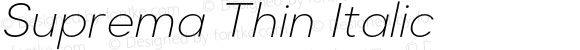 Suprema-ThinItalic