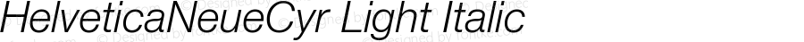 HelveticaNeueCyr Light Italic