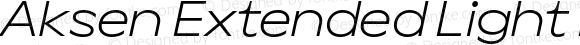 Aksen Extended Light Italic