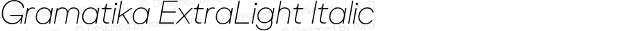 Gramatika ExtraLight Italic