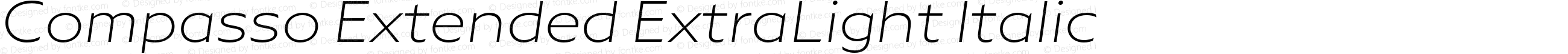 Compasso Extended ExtraLight Italic