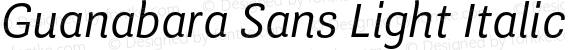 Guanabara Sans Light Italic