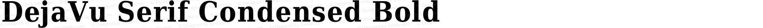 DejaVu Serif Condensed Bold