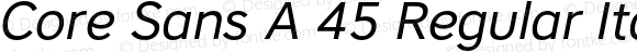 Core Sans A 45 Regular Italic