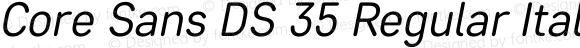 CoreSansDS35RegularItalic