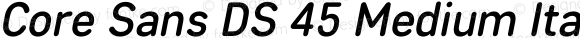 Core Sans DS 45 Medium Italic