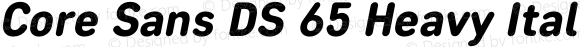 Core Sans DS 65 Heavy Italic