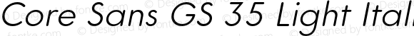 Core Sans GS 35 Light Italic
