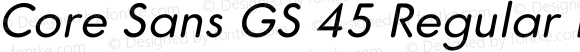 Core Sans GS 45 Regular Italic