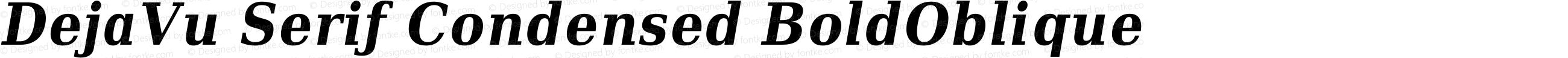 DejaVu Serif Condensed BoldOblique