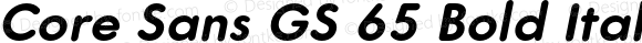 Core Sans GS 65 Bold Italic