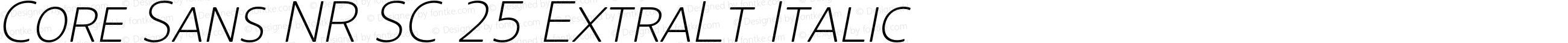 CoreSansNRSC25ExtraLt-Italic