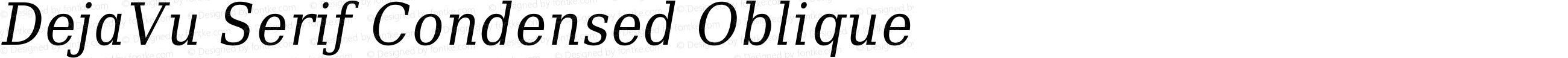 DejaVu Serif Condensed Oblique