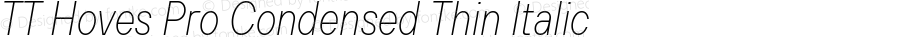 TT Hoves Pro Condensed Thin Italic