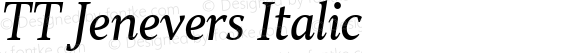 TT Jenevers Italic