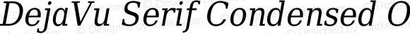DejaVu Serif Condensed Oblique