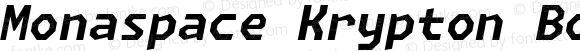 Monaspace Krypton Bold Italic