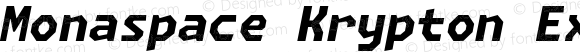 Monaspace Krypton ExtraBold Italic