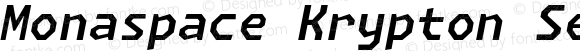 Monaspace Krypton SemiBold Italic