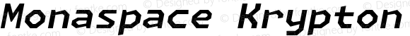 Monaspace Krypton SemiWide Bold Italic