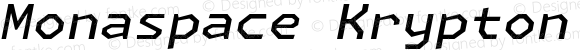 Monaspace Krypton SemiWide Medium Italic