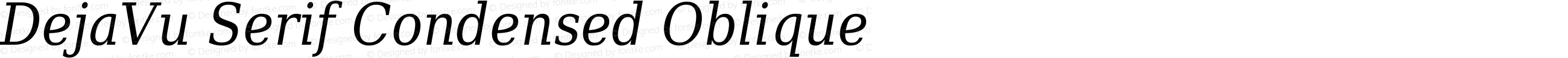 DejaVu Serif Condensed Oblique