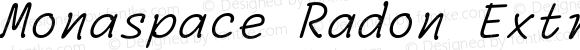 Monaspace Radon ExtraLight Italic