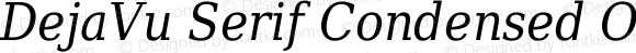 DejaVu Serif Condensed Oblique