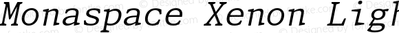 Monaspace Xenon Light Italic