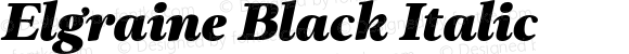 Elgraine Black Italic