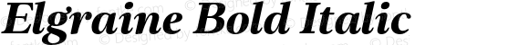 Elgraine Bold Italic