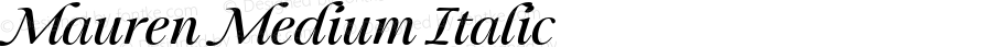 Mauren Medium Italic